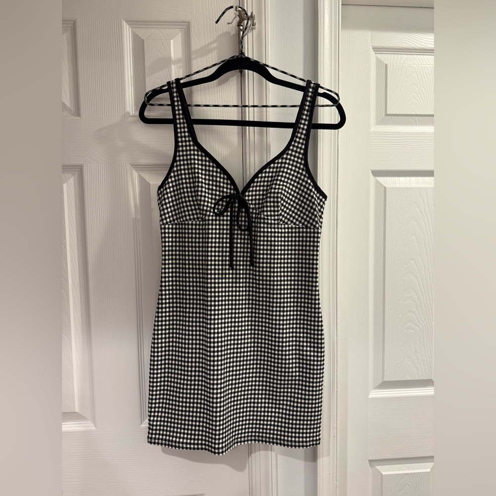 Urban Outfitters Gingham Black and White Mini Dress
